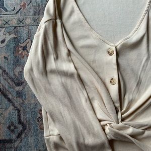 June & Hudson Button Top
